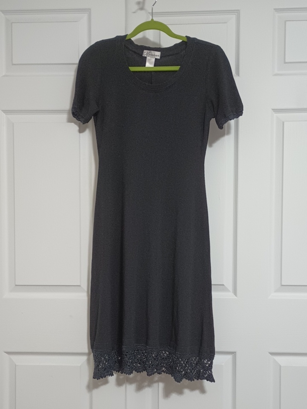 Dressbarn Women's Crew Neck Black Short Sleeve Dress (Read Desc) Size:6